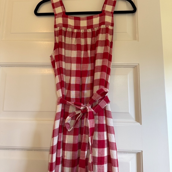 Doen x Heather Taylor Eve Dress in St. Ouen Plaid (Red Gingham) Size Small - Picture 9 of 9